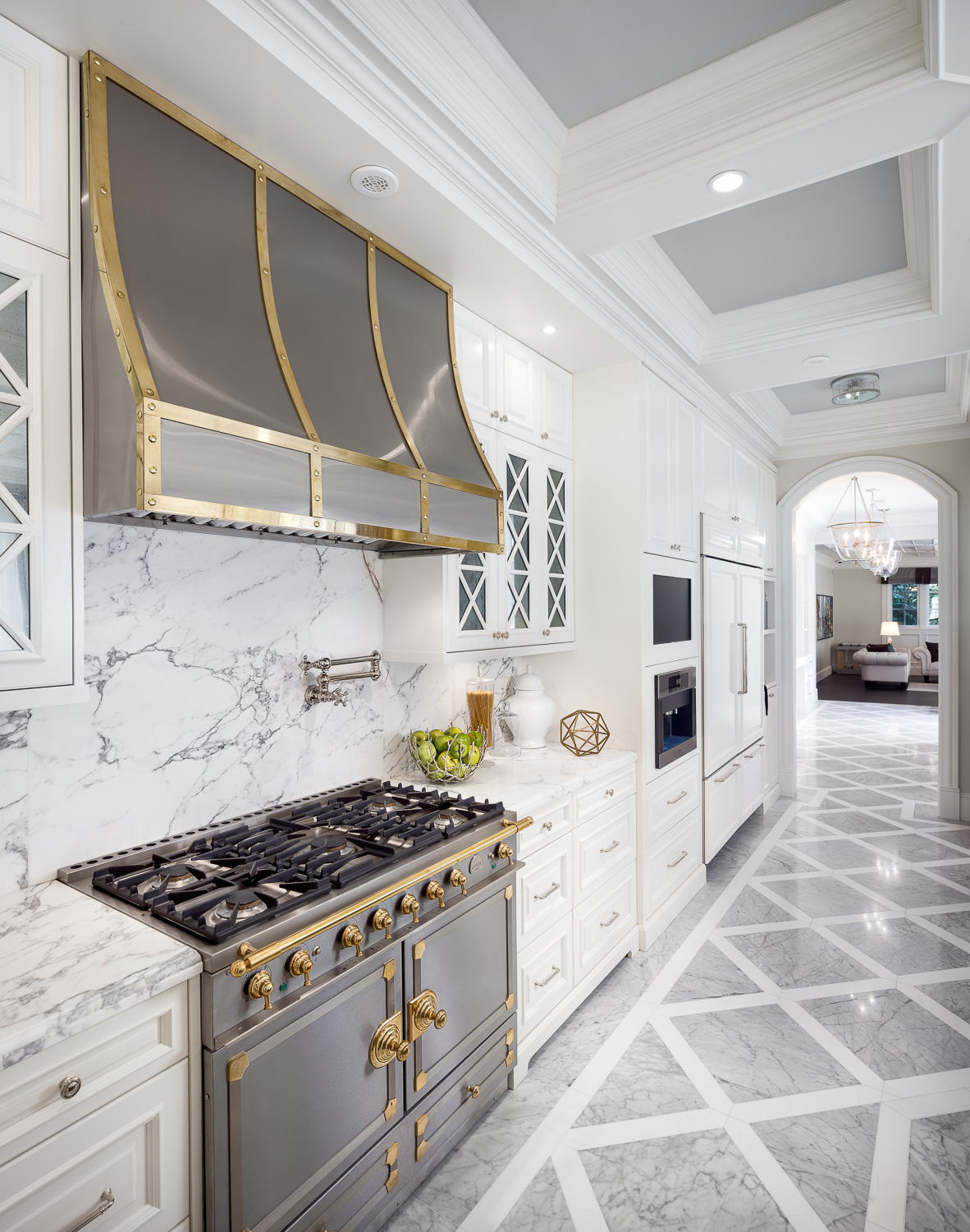 Interior detail showing seating and millwork